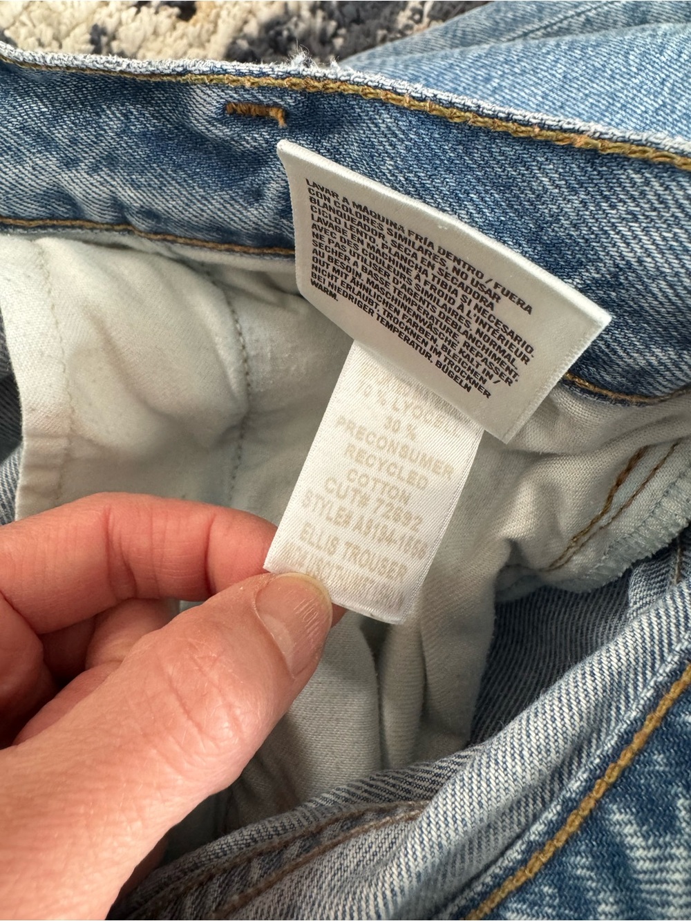 AGOLDE Ellis Trouser Wide Leg size 30-32 in Baffle Wash Light Denim - Picture 9 of 10